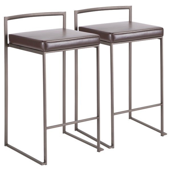 Carbon Loft Yadriel Industrial Antique Stackable Counter Stool (Set of 2)