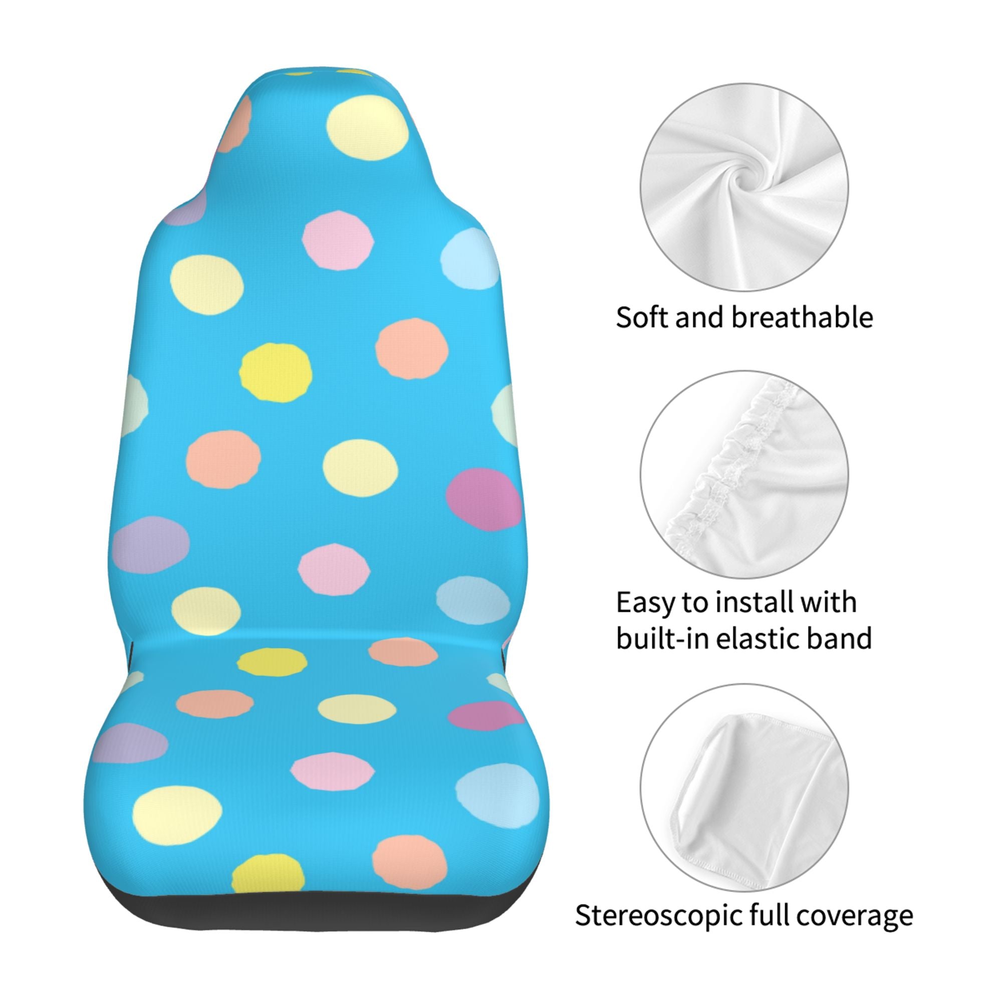 ZICANCN Car Seat Cover Geometric Circle Car Front Seat Covers Protectors ， Automotive Seat Covers for Cars Trucks Suv