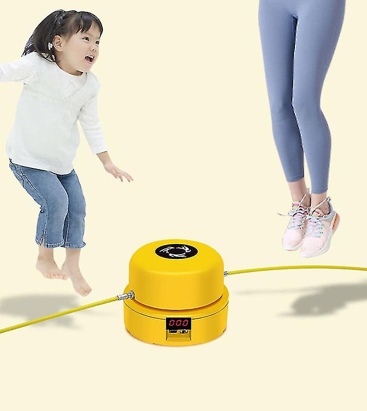 Type-c Charging Wireless Remote Control Smart Electric Rope Skipping Machine Electronic Counting-yellow