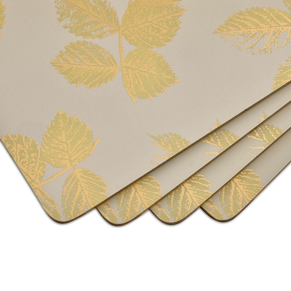 Sara Miller London for Pimpernel Etched Leaves Large Placemats Set of 4