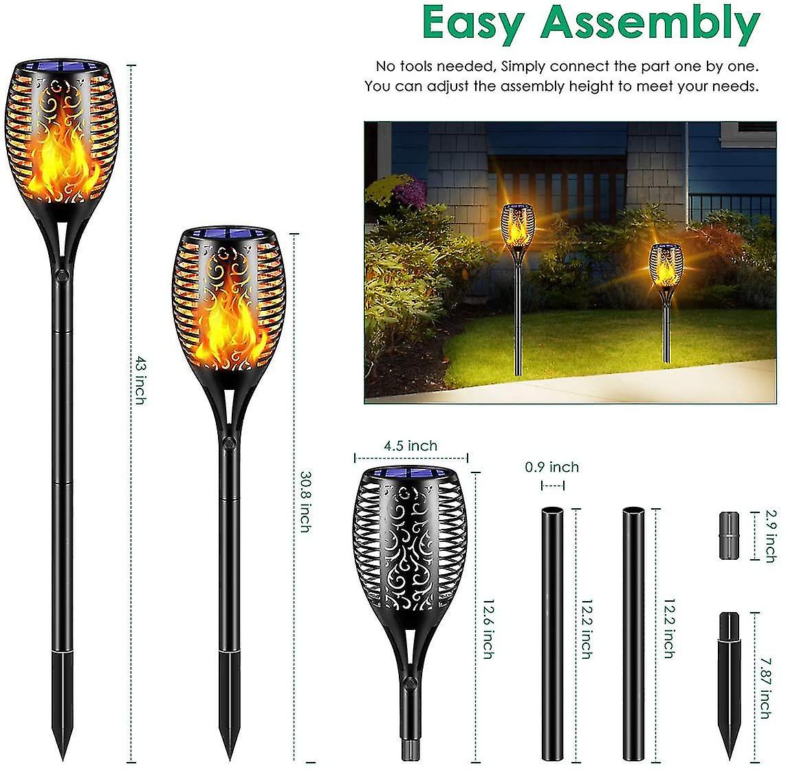 Solar Lights 99 Led Flickering Flame Solar Torches Lights 43