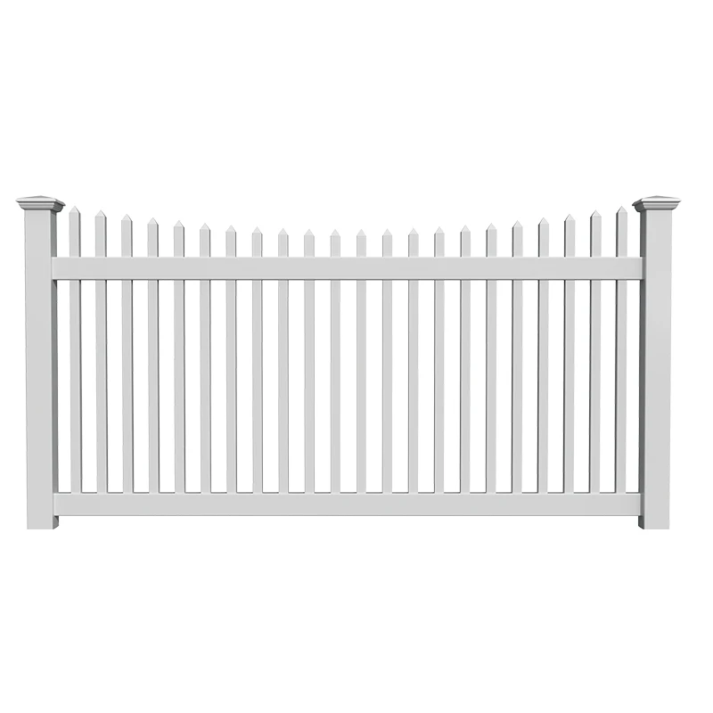 Fentech Waterproof Garden Supplies Picket Fence for Gardening  White pvc Vinyl Picket Fence Gates