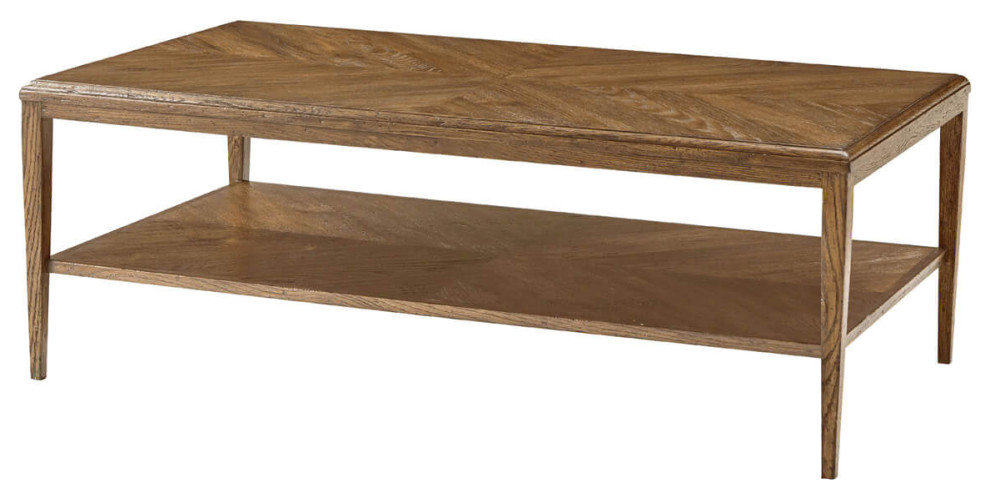 Modern Oak Coffee Table Light Finish   Transitional   Coffee Tables   by English Georgian America  Houzz