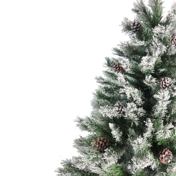 6' Medium Flocked Angel Pine Artificial Christmas Tree