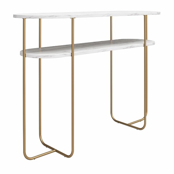 The Novogratz Athena Faux Marble Console Table