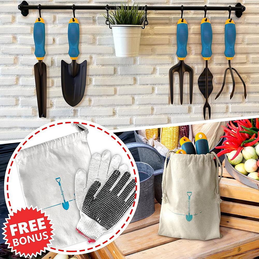 7-Piece Heavy-Duty Alloy Steel Garden Tool Set Garden Tool Set B07943XW96