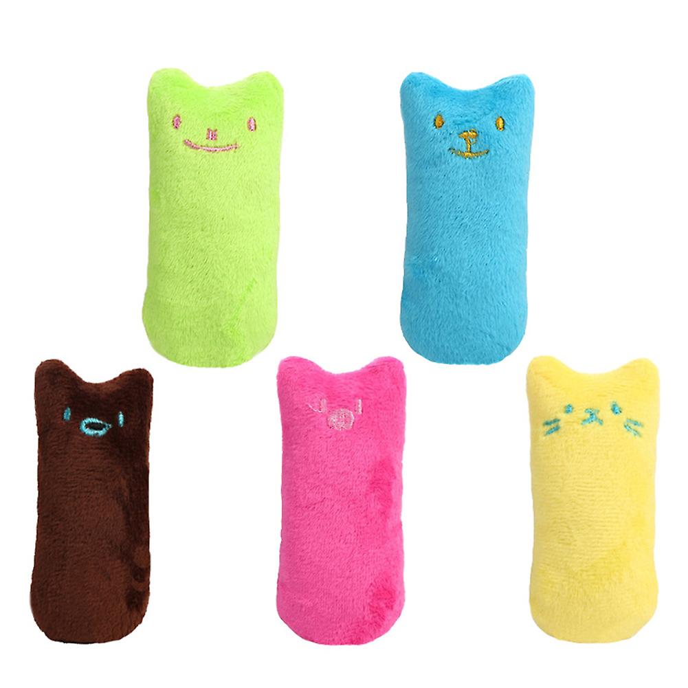 Catnip Toys | 5pcs Cat Chew Toys For Teething | Bite Resistant Catnip Toys Cat Chew Toy For Cats， Catnip Filled Cartoon Cat Toys Cat Teething Chew Toy