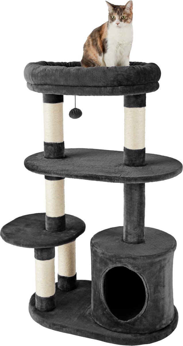 Frisco 48.25-in Heavy Duty Faux Fur Cat Tree and Condo