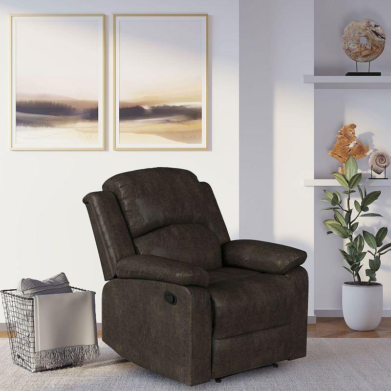 Relax-a-Lounger Dayton Plush Recliner Arm Chair