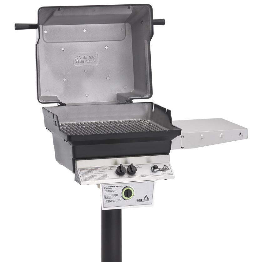 PGS T-Series T30 Commercial Cast Aluminum Natural Gas Grill With Timer On In-Ground Post