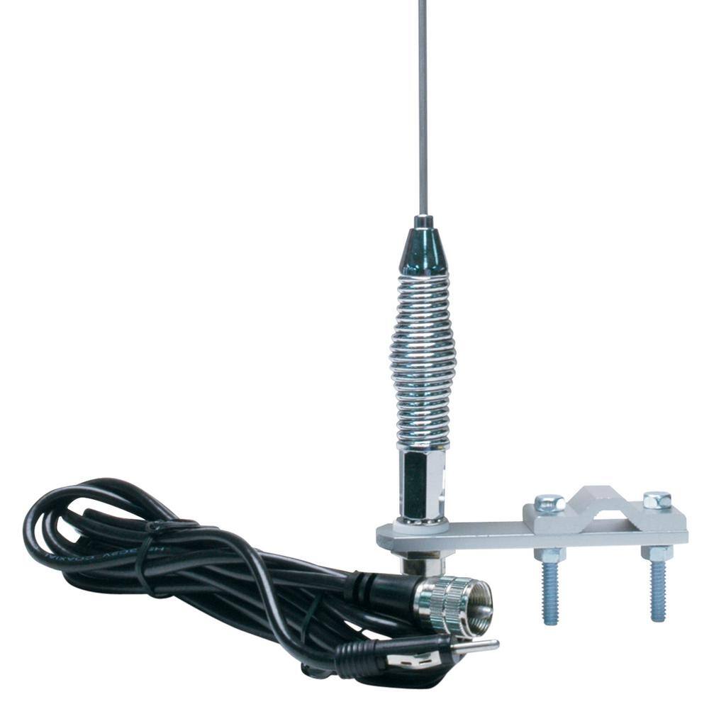 RoadPro AMFM Mirror Mount Stainless Steel Antenna Kit with 2 in. Shock Spring 28 in. RP-557