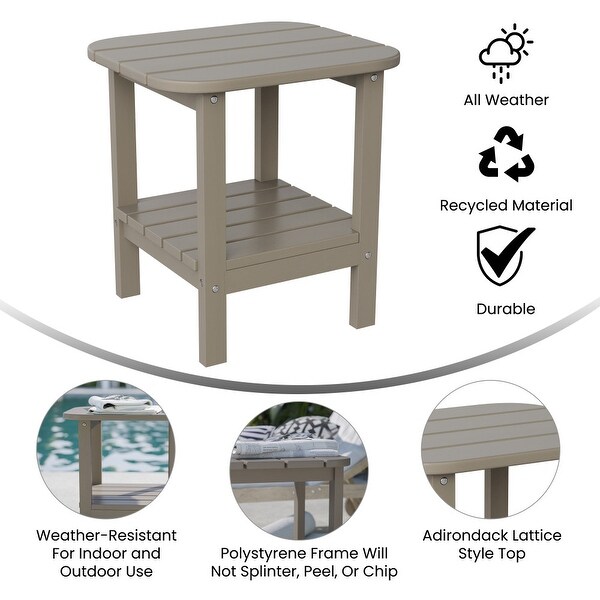 Commercial Grade AllWeather Adirondack Style Patio Side Table