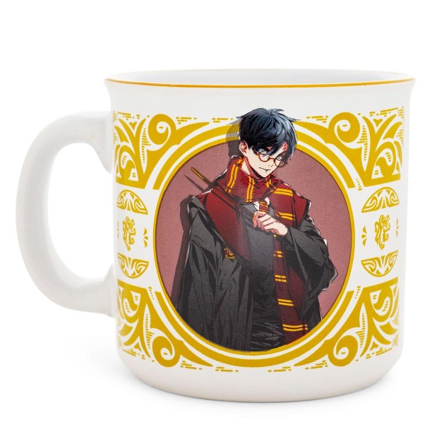 Silver Buffalo Harry Potter Anime Style Ceramic Camper Mug Holds 20 Ounces