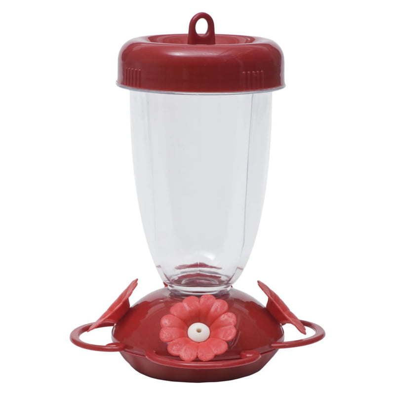 Perky-Pet Red Flower Top-Fill Plastic Hummingbird Feeder – 16 oz