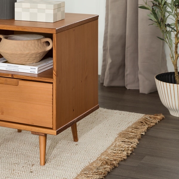 Middlebrook Mid-Century Solid Wood 1-Drawer Side Table