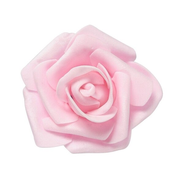 100Pack Light Pink Rose Artificial Flower Heads for Wedding Home Decorations