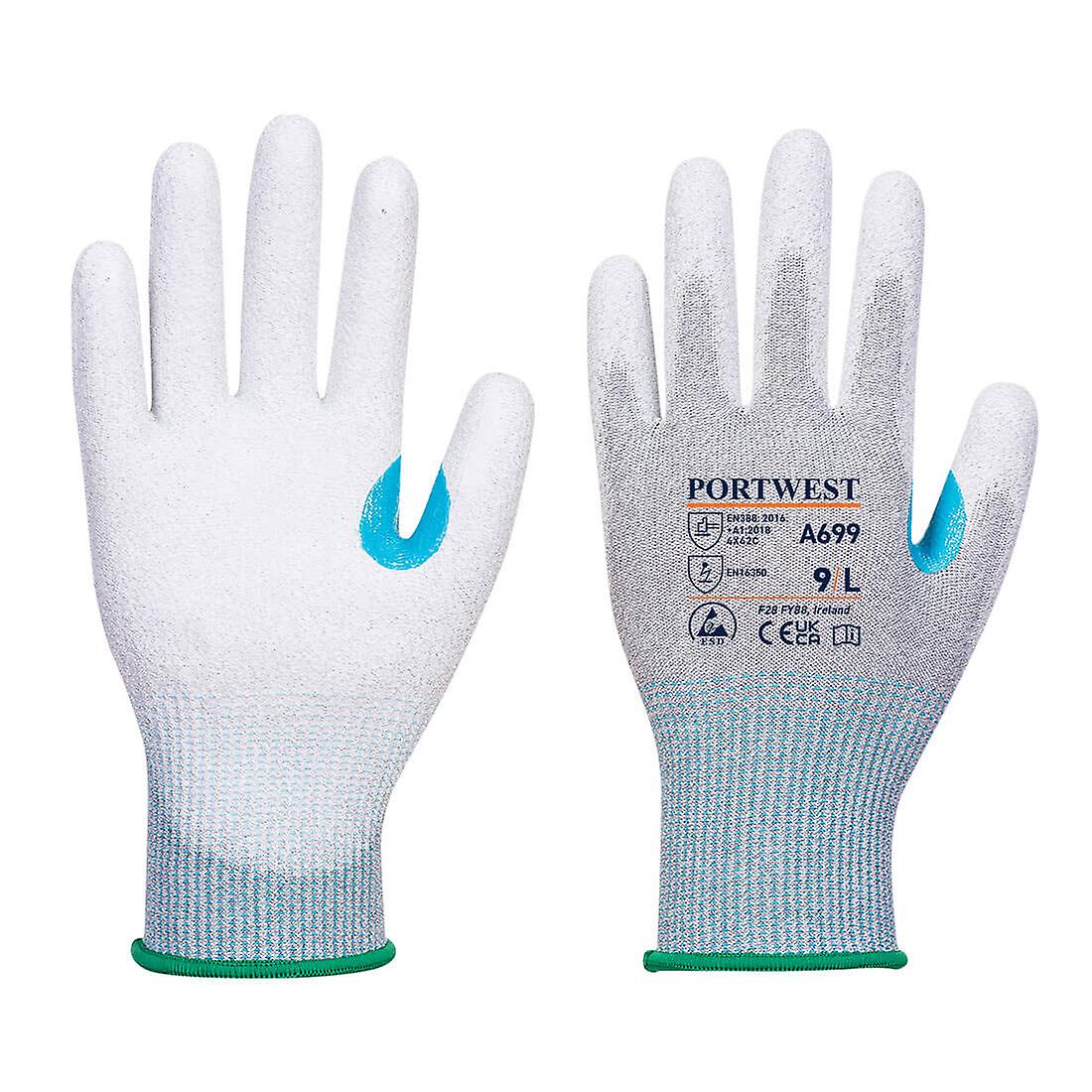 Portwest a699 mr13 esd pu palm gloves - 12 pack， pack of 12