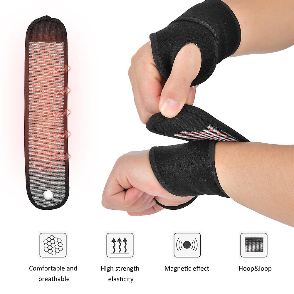 Unisex Sport Magnet Therapy Spontaneous Heating Wrist Guard Belt Strained Tendon Sheath Fixed Keep Warm Fitness Protective Gear