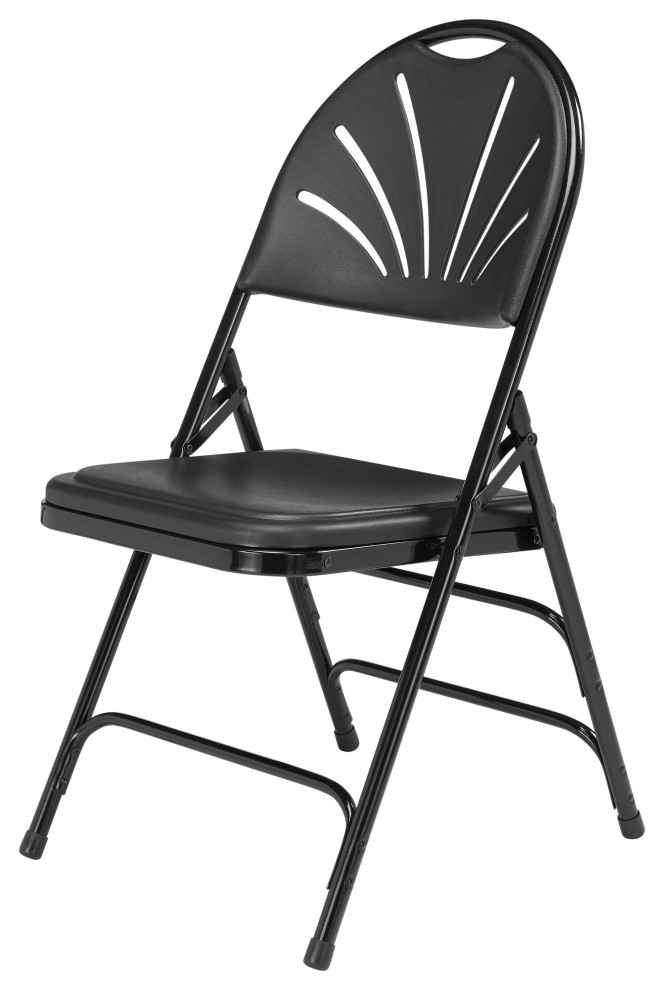 NPS 1100 Fan Back With Triple Brace Double Hinge Folding Chair  Set of 4   Contemporary   Folding Chairs And Stools   by National Public Seating  Houzz