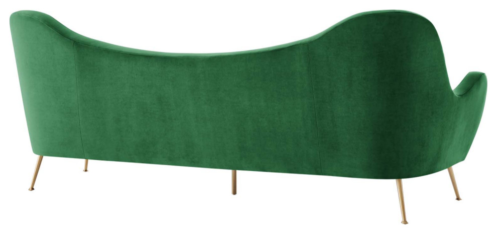 Cheshire Channel Tufted Velvet Sofa   Midcentury   Sofas   by Modway  Houzz