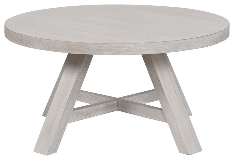 Universal Furniture Modern Farmhouse Round Cocktail Table   Transitional   Coffee Tables   by Unlimited Furniture Group  Houzz