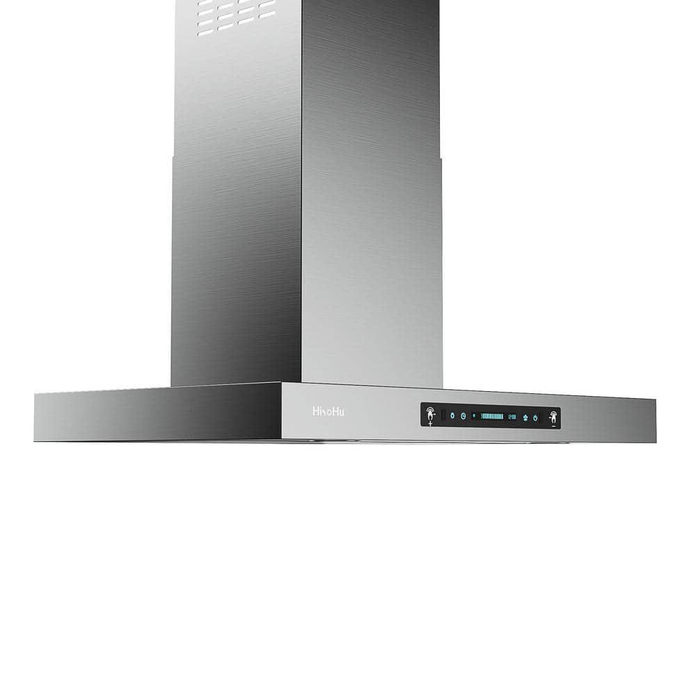 HisoHu 2952 in 780 CFM Ducted Wall Mount Range Hood in Stainless Steel With Gesture Sensing Control Function