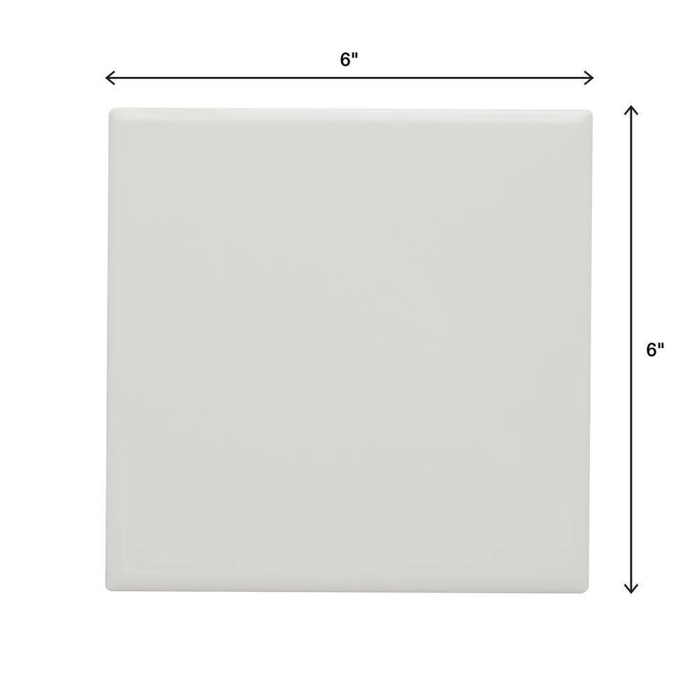 Daltile Restore Bright White 6 in. x 6 in. Ceramic Wall Tile (12.50 sq. ft.case) RE1566HD1P4