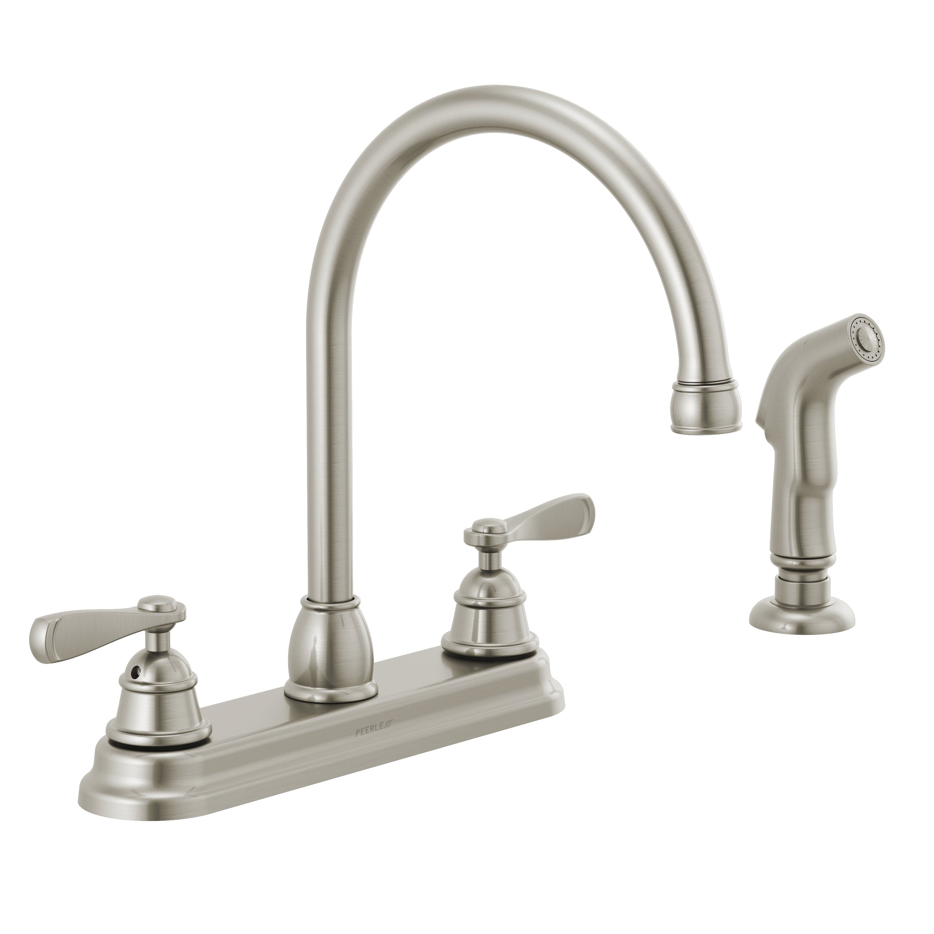 Peerless Two Handle Deck-mount Kitchen Faucet in Stainless