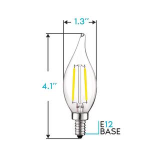 LUXRITE 40-Watt Equivalent CA11 Dimmable LED Light Bulbs UL Listed 5000K Bright White (6-Pack) LR21579-6PK