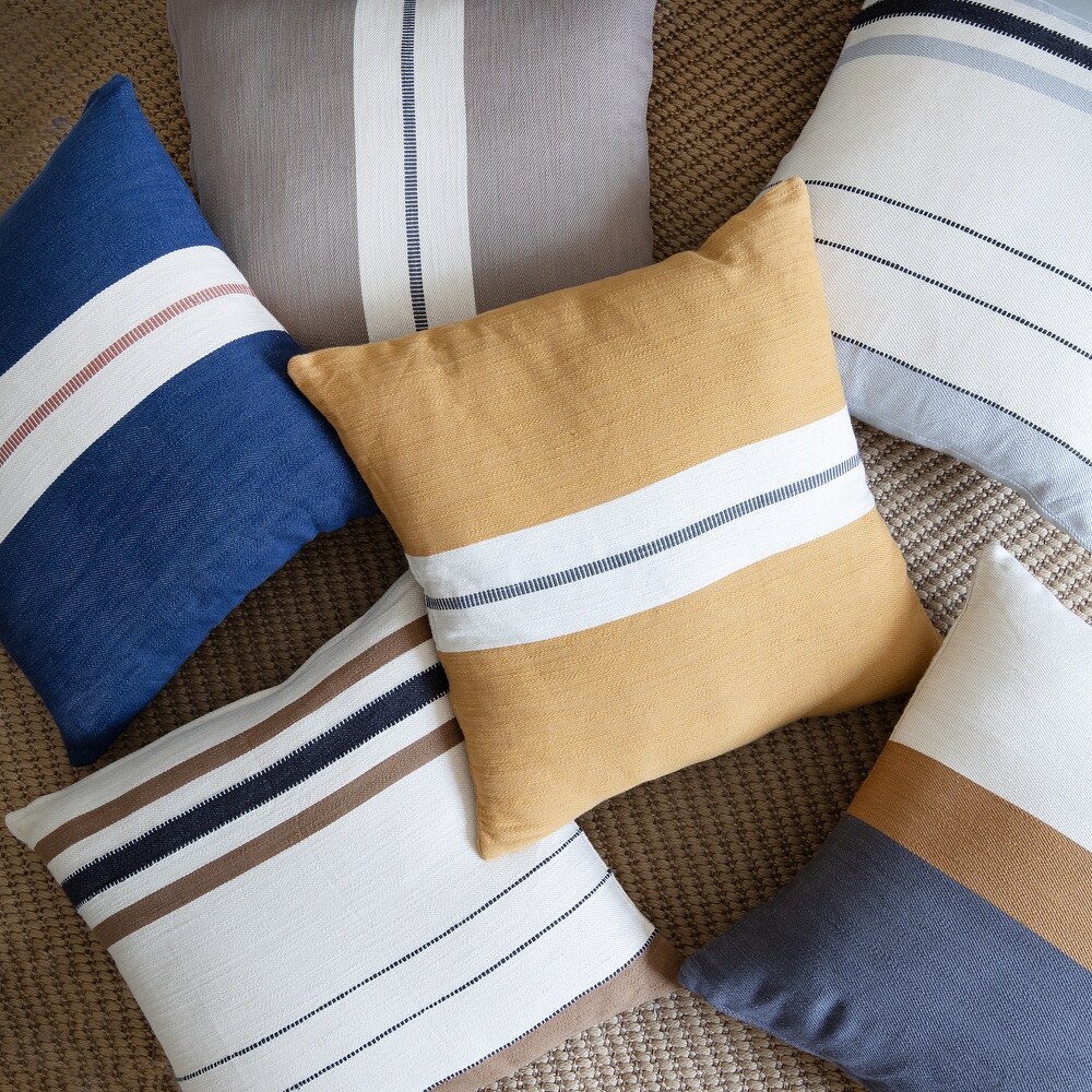 Sevita Striped Cotton Throw Pillow