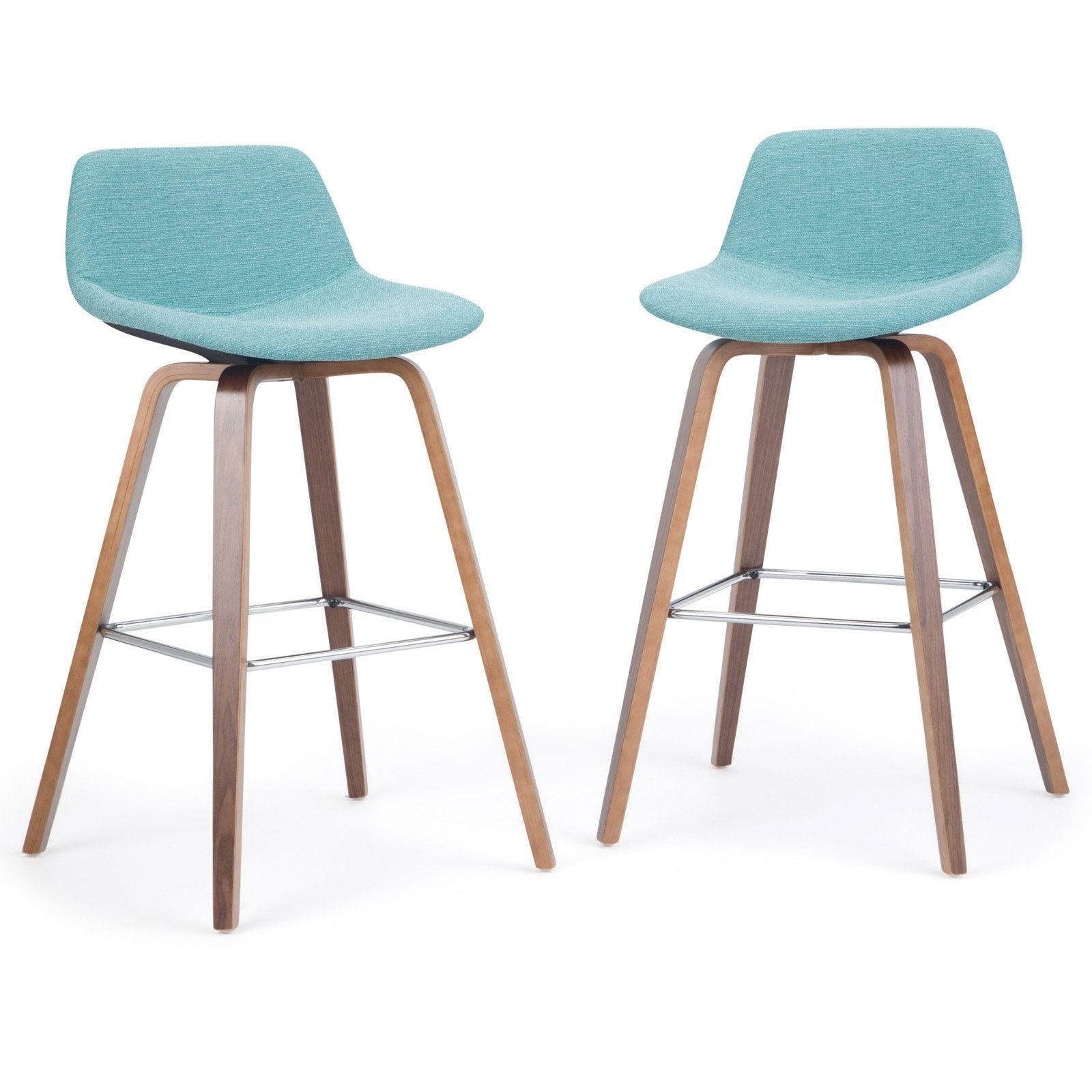 HN Home Moneo Mid-Century Modern 26 in. Bentwood Counter Height Stool - Set of 2