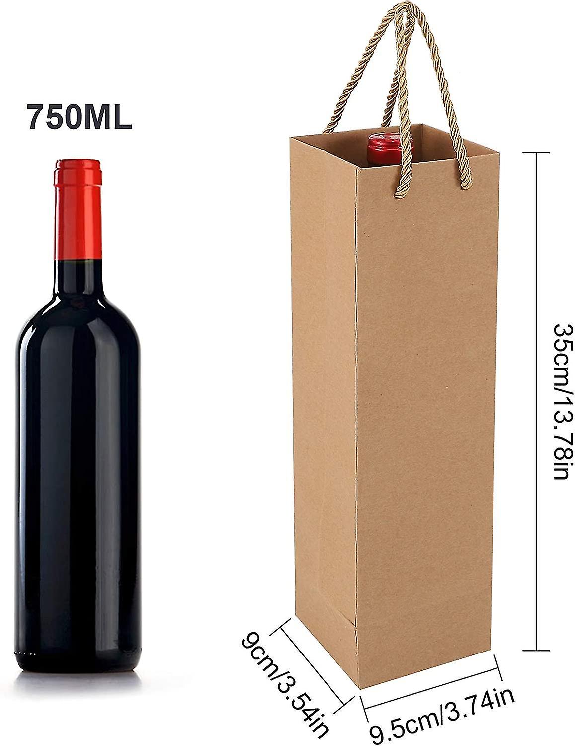 Pack Of 12 Wine Bags Bottle Bags Premium Gift Bags For Wine Luxury Bottle Bags With Strong Rope Handles