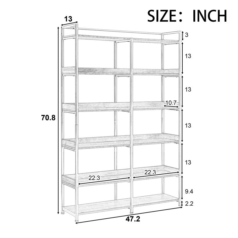 70.8 Inch Tall Bookshelf