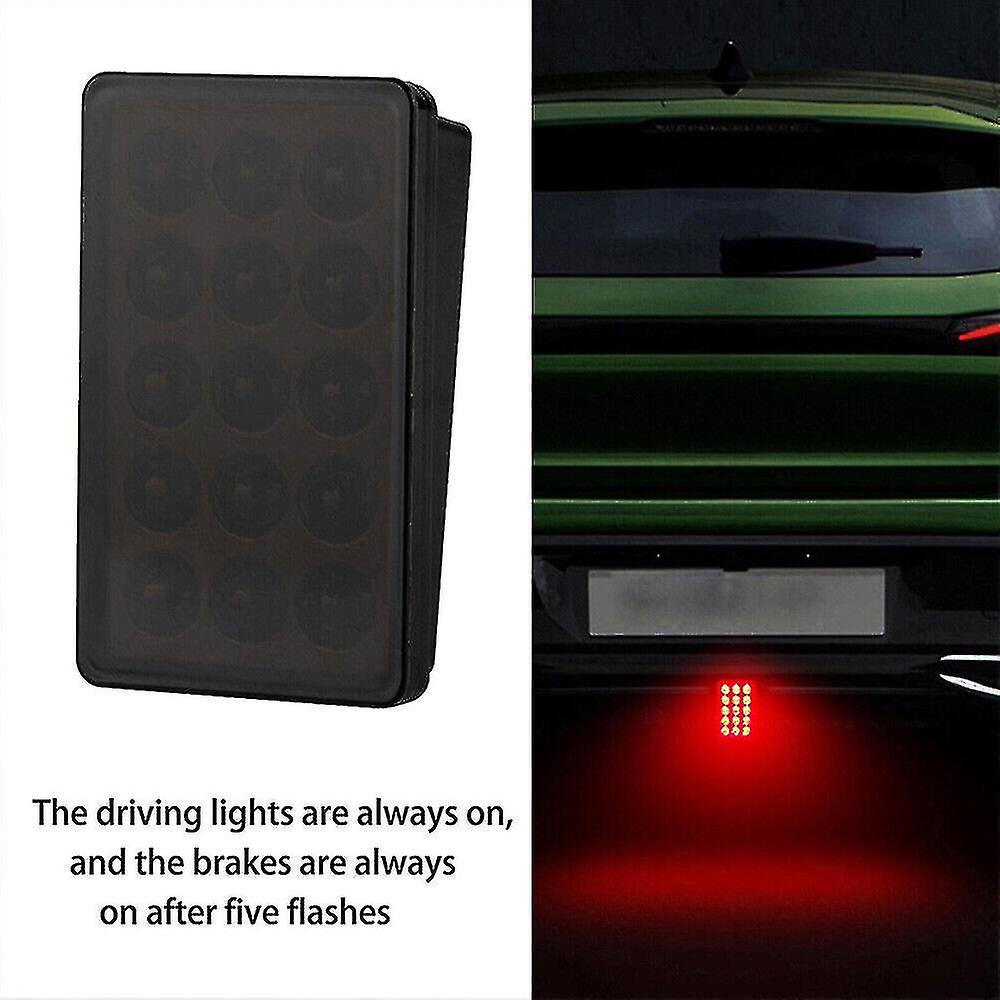 F1 Style 15 Led Rear 3rd Third Brake Light Strobe Flashing Tail Brake Stop Light