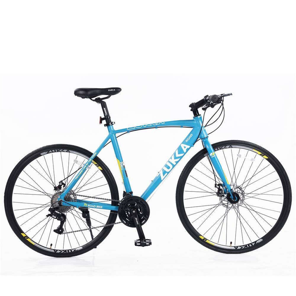 28 in. 700C Road Bike Aluminium with 27 Speed Disc Brake for Adult and Teenagers in Blue CX421MB-BE