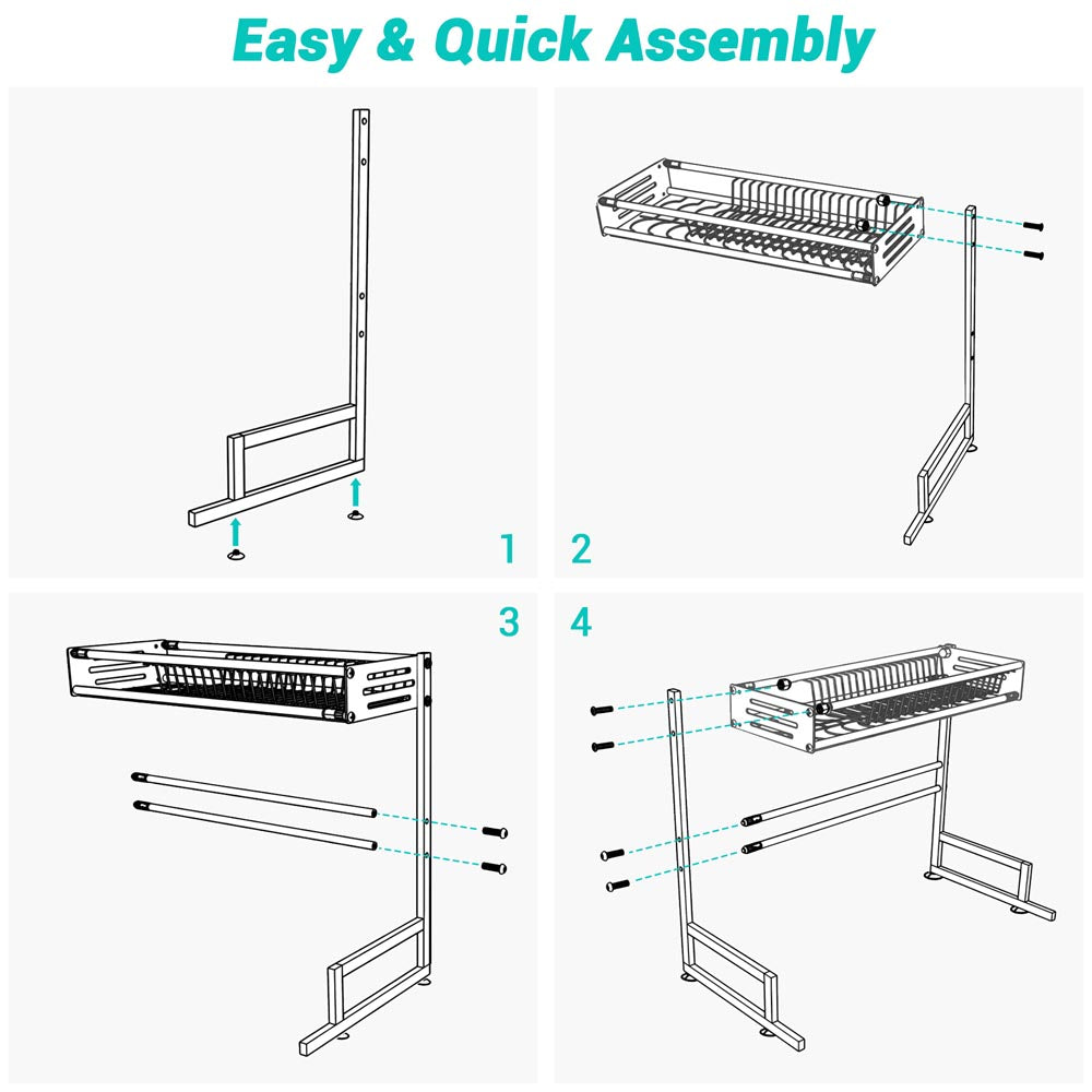 Yescom Large Dish Drying Rack Over Sink Adjust (23.6