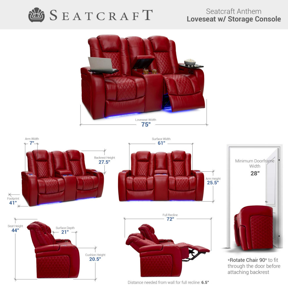 Seatcraft Anthem Home Theater Seating   Contemporary   Theater Seating   by Stargate Cinema  Houzz