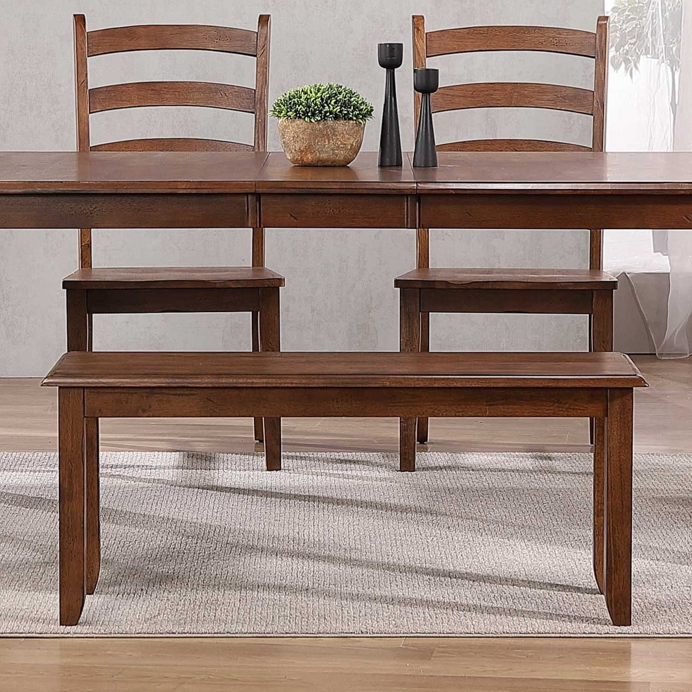 Simply Brook Amish Brown Dining Bench 18 in. X 42 in. X 14 in.   14\