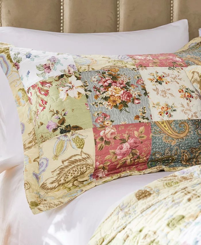 Greenland Home Fashions Blooming Prairie Authentic Patchwork 2 Piece Bedspread Set， Twin XL