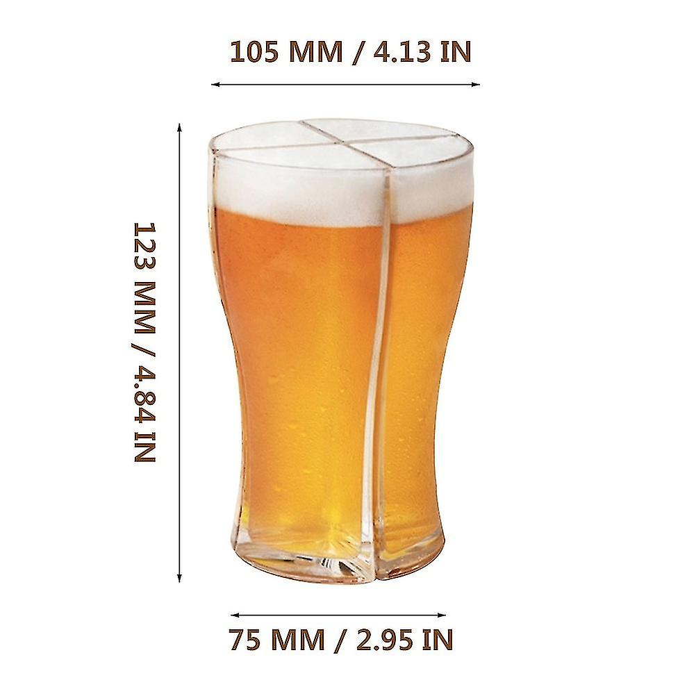 4 in 1 Acrylic Beer Mug 4PCS Beer Mug Party Holiday Birthday Supplies Drink Beer Mug