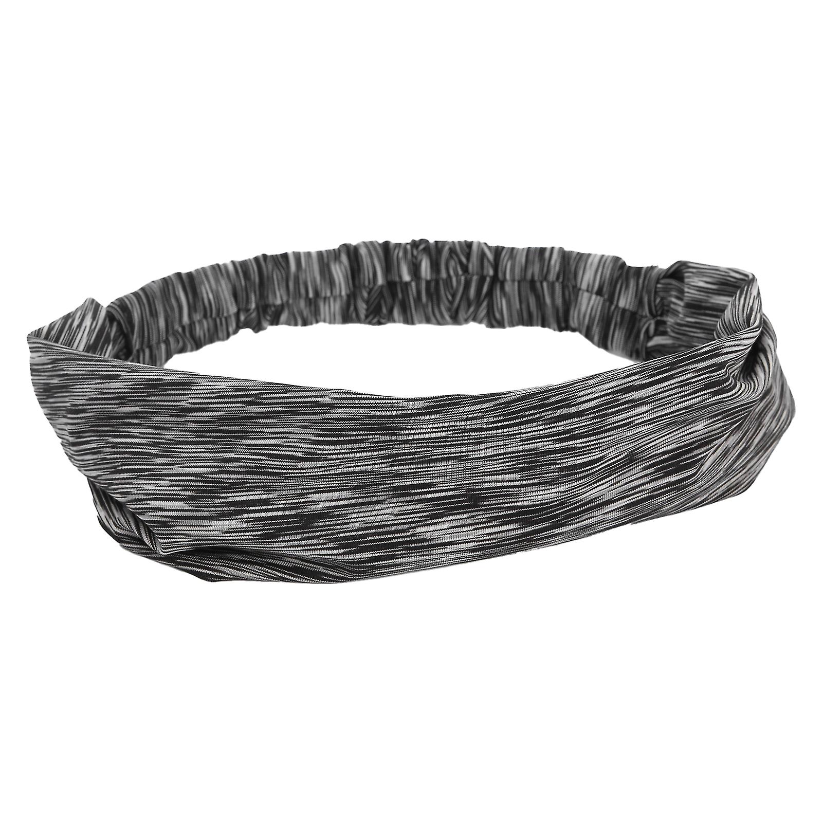 Elastic Headbands Nonslip Sweat Hair Wrap Sport Workout Stretch Headwraps For Men Womenblack