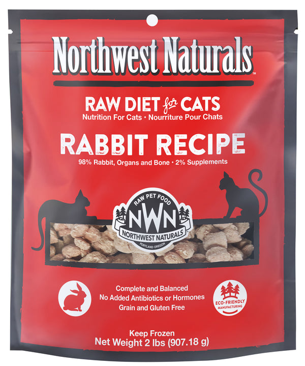 Northwest Naturals Frozen Rabbit Nibbles Cat Food