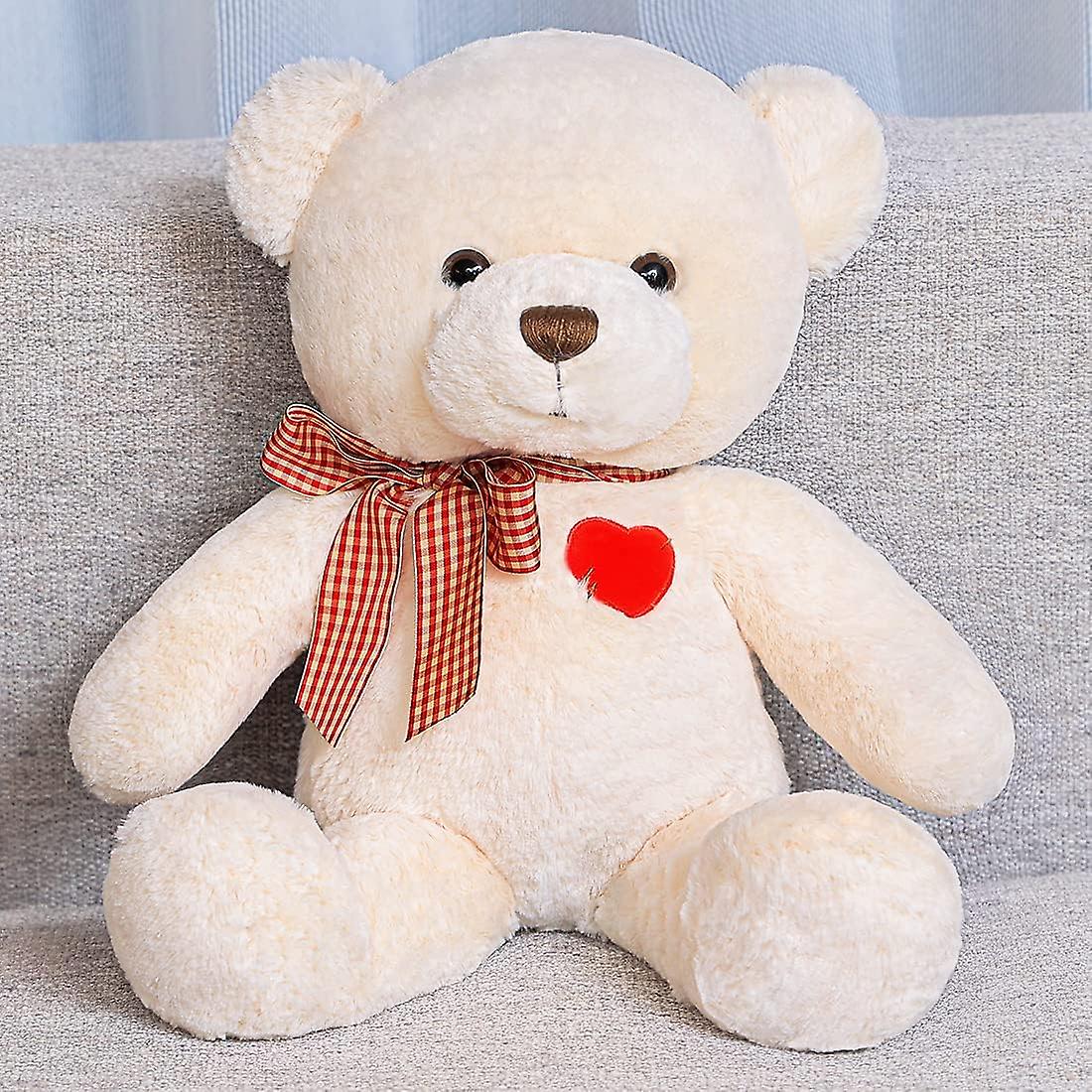 Small Teddy Bear Cute Teddy Bear Stuffed Animals， Teddy Bear Plush Toy For Girls Girlfriend， Teddy Bear Doll Gifts(white， 35cm/13.7inch)