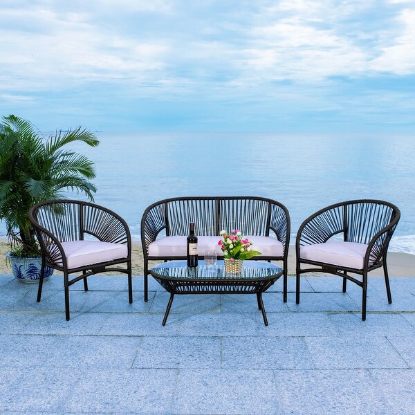 SAFAVIEH Outdoor Living Werner 4Piece Patio Set