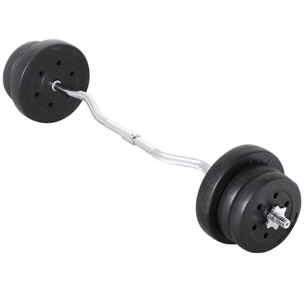 55lb Barbell Dumbbell Strength Training Equipment Exercise Dumbbell Weights Curl Bar for Home/Gym，Black