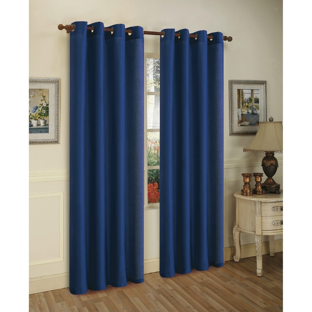 Mira Faux Silk Grommet Window Panel  55x84 Inches