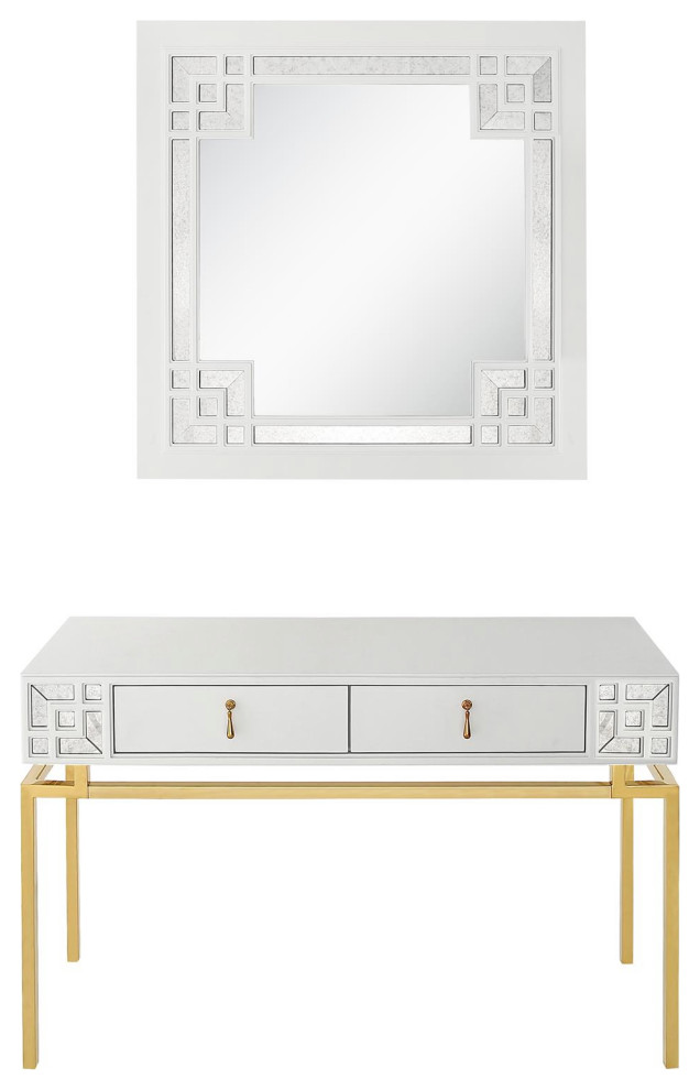 Camden Isle Dynasty Wall Mirror and Console Table   Contemporary   Console Tables   by Beyond Stores  Houzz