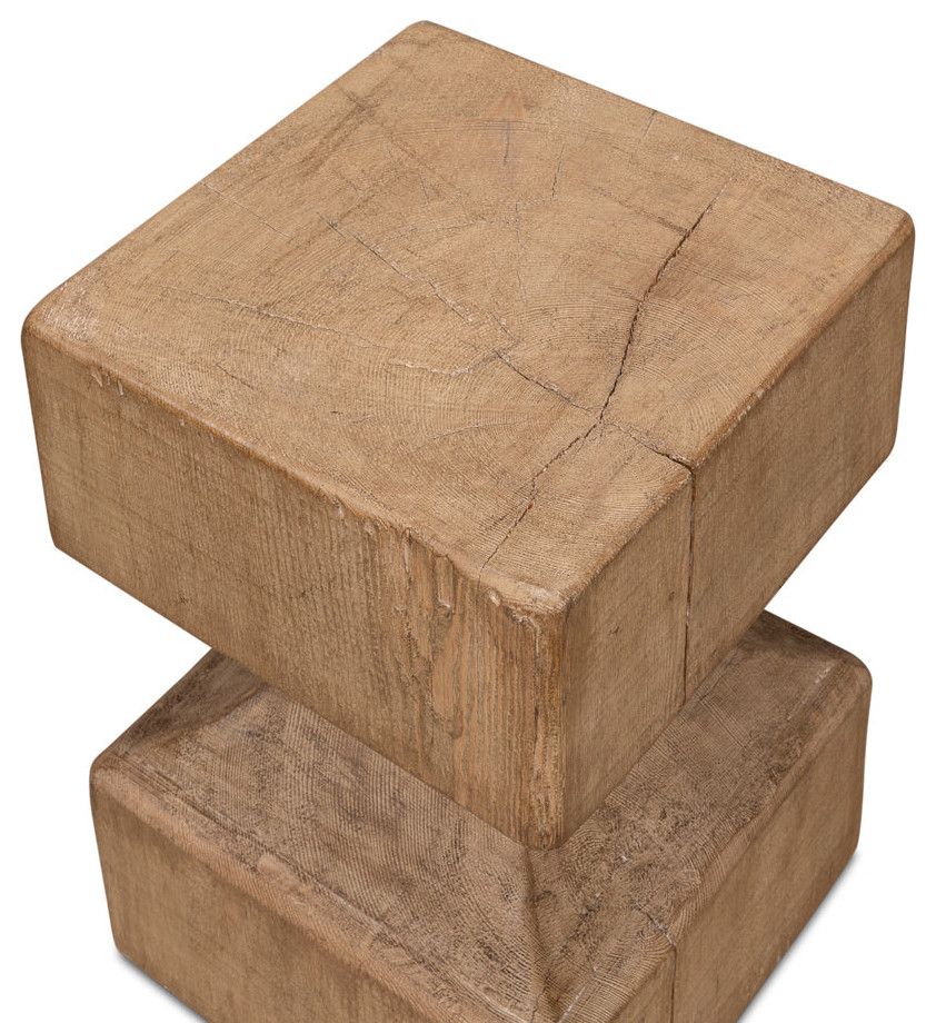 Beam End Stool   Traditional   Footstools And Ottomans   by Sideboards and Things  Houzz