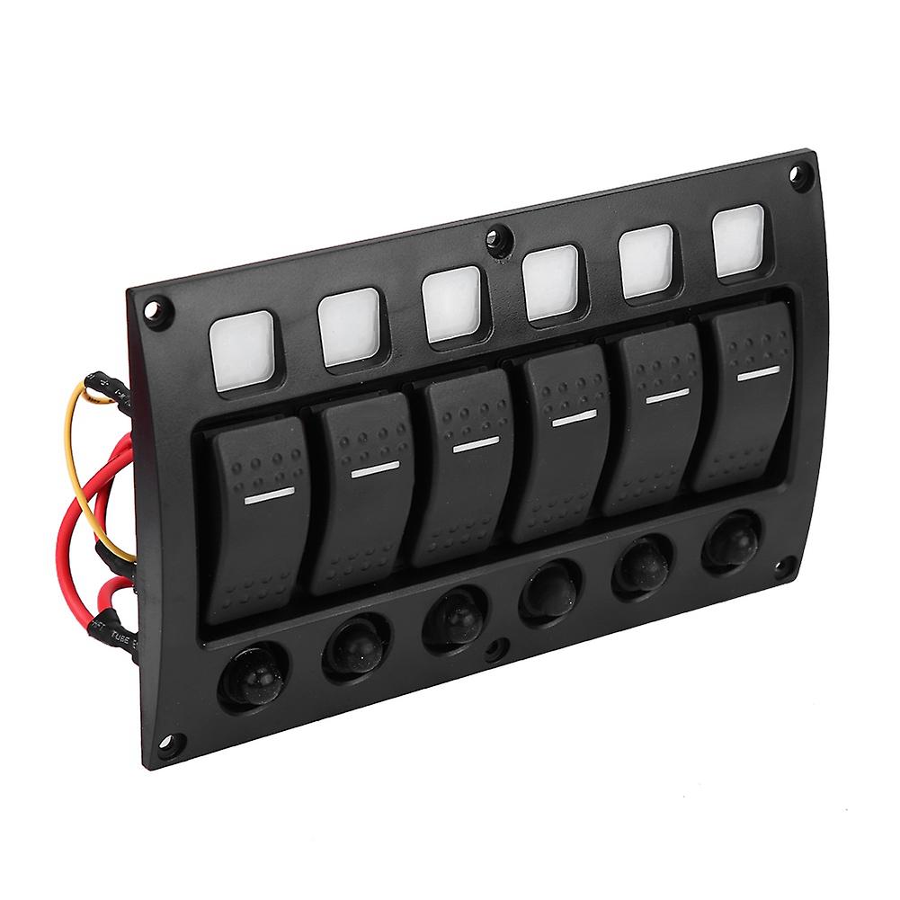 6p 12/24v Car Boat Rv Yacht On/off Toggle Switch Panel With Led Light Indicator Circuit Breaker