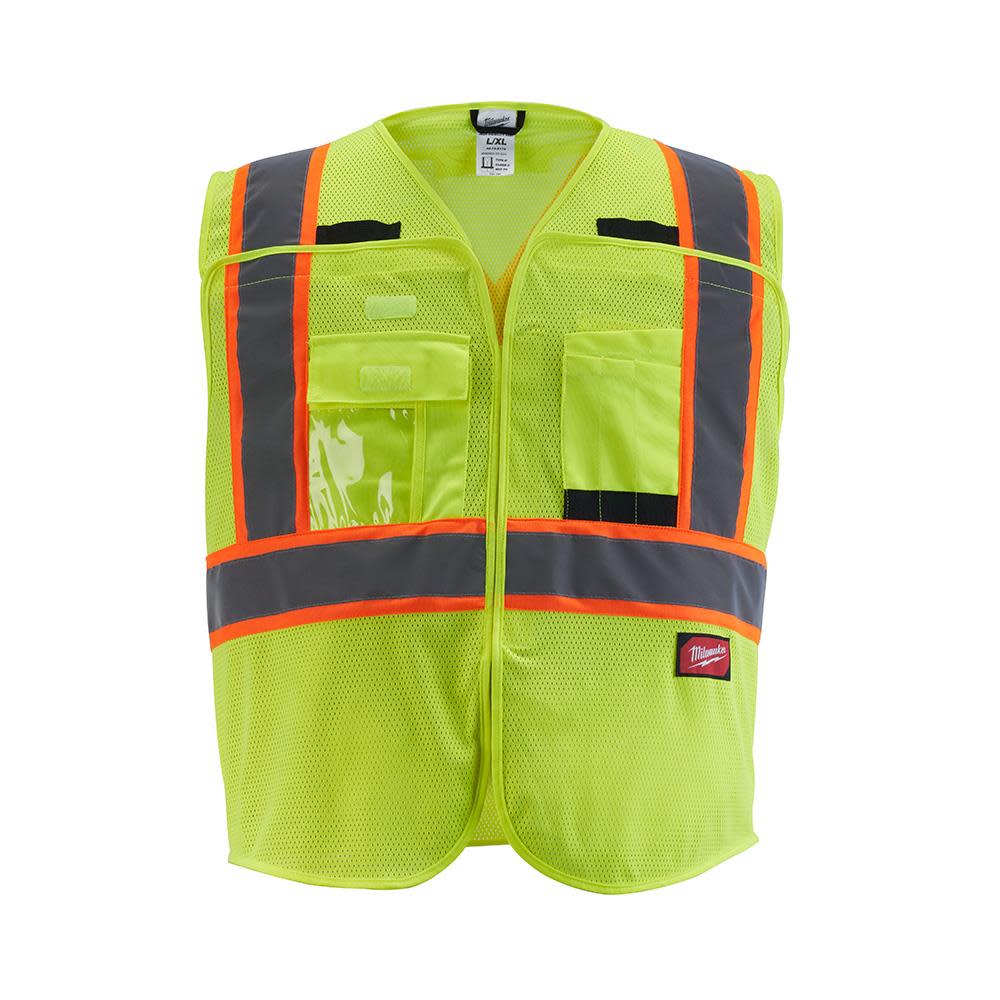 Milwaukee Class 2 Breakaway High Visibility Mesh Safety Vest 48-73-5171M910 from Milwaukee